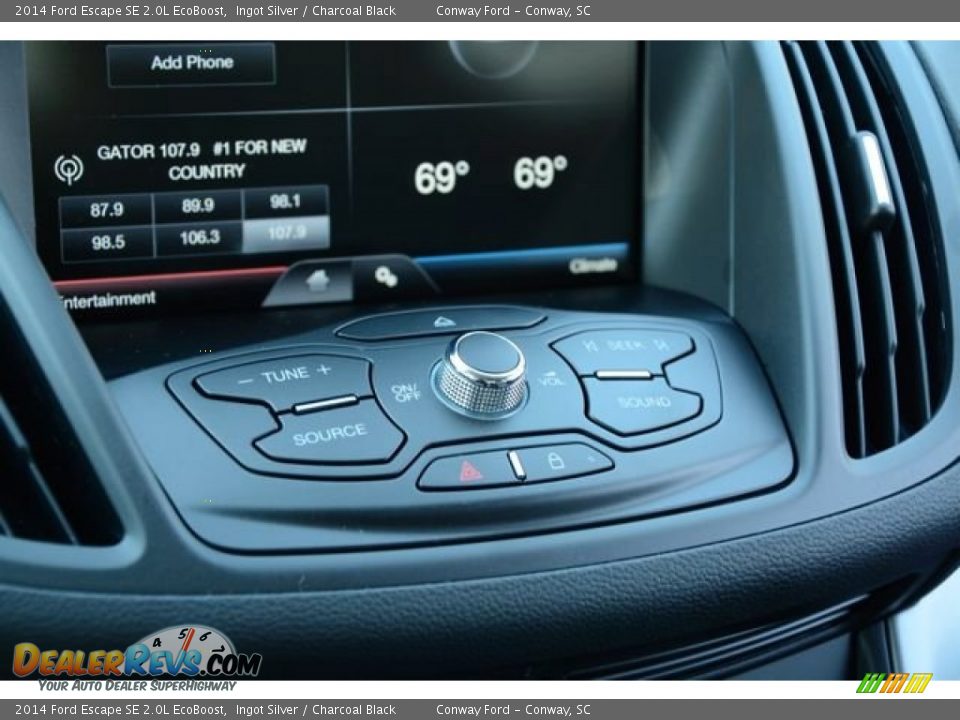 2014 Ford Escape SE 2.0L EcoBoost Ingot Silver / Charcoal Black Photo #29