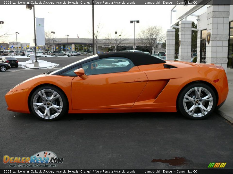2008 Lamborghini Gallardo Spyder Arancio Borealis (Orange) / Nero Perseus/Arancio Leonis Photo #14