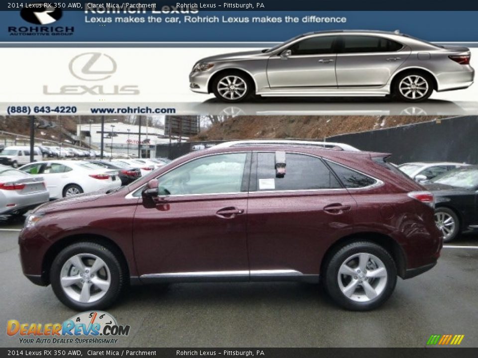 2014 Lexus RX 350 AWD Claret Mica / Parchment Photo #1