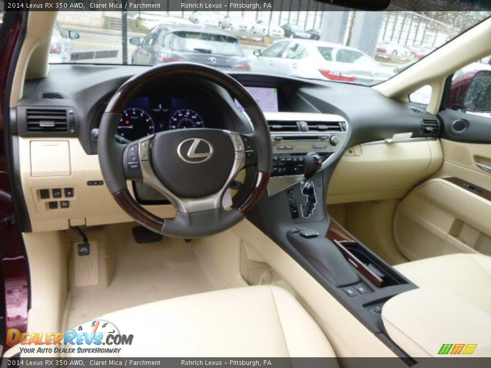 2014 Lexus RX 350 AWD Claret Mica / Parchment Photo #12