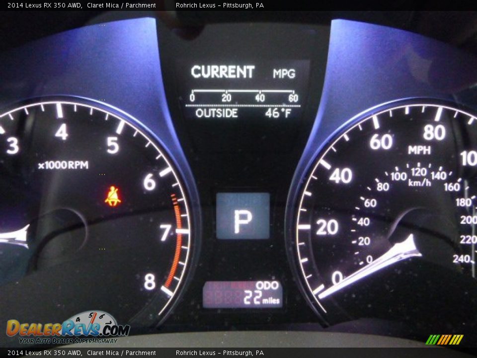 2014 Lexus RX 350 AWD Claret Mica / Parchment Photo #18