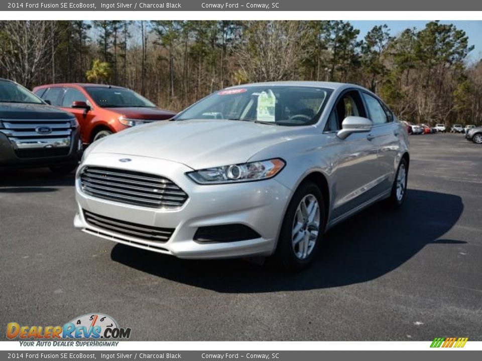 2014 Ford Fusion SE EcoBoost Ingot Silver / Charcoal Black Photo #1