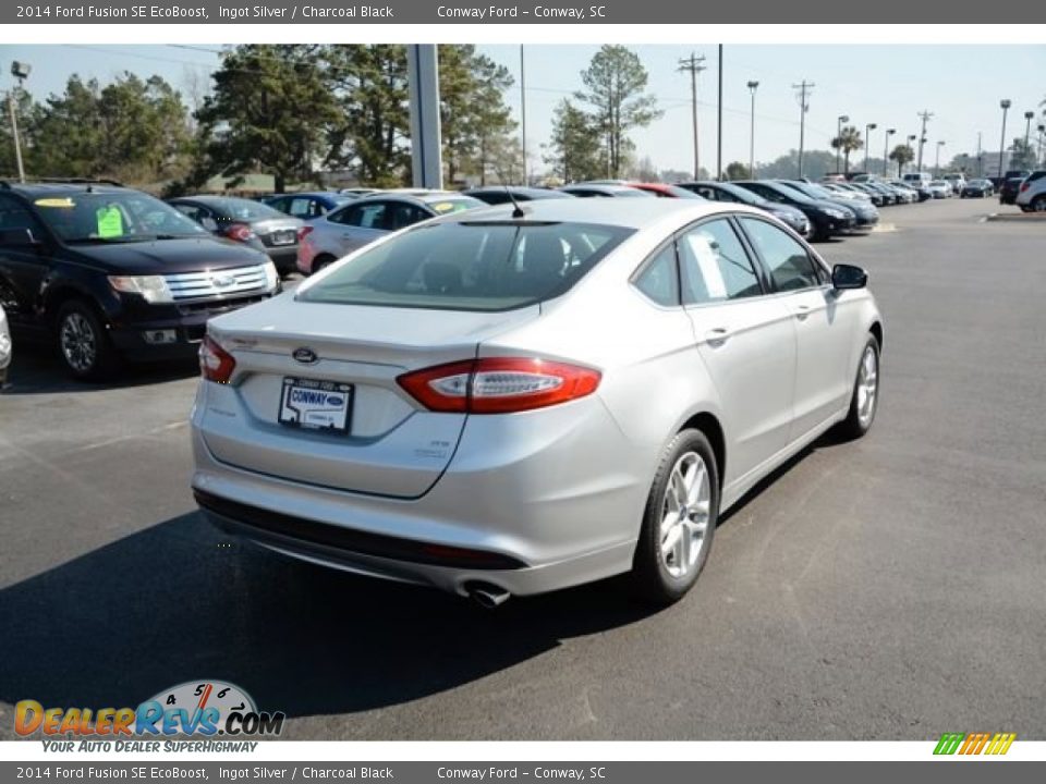 2014 Ford Fusion SE EcoBoost Ingot Silver / Charcoal Black Photo #4