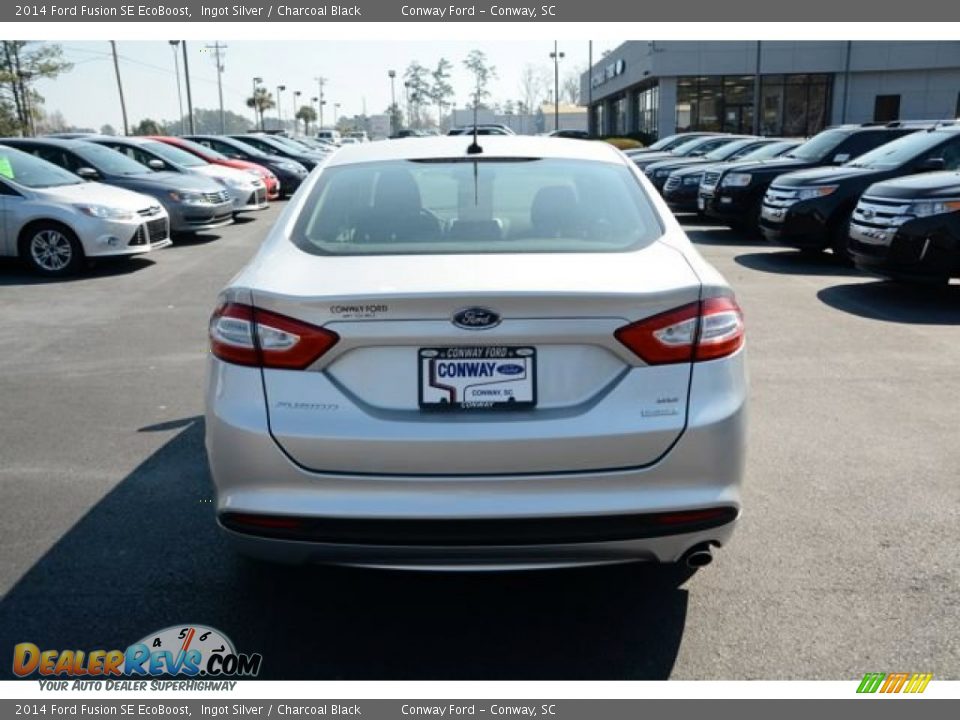 2014 Ford Fusion SE EcoBoost Ingot Silver / Charcoal Black Photo #5