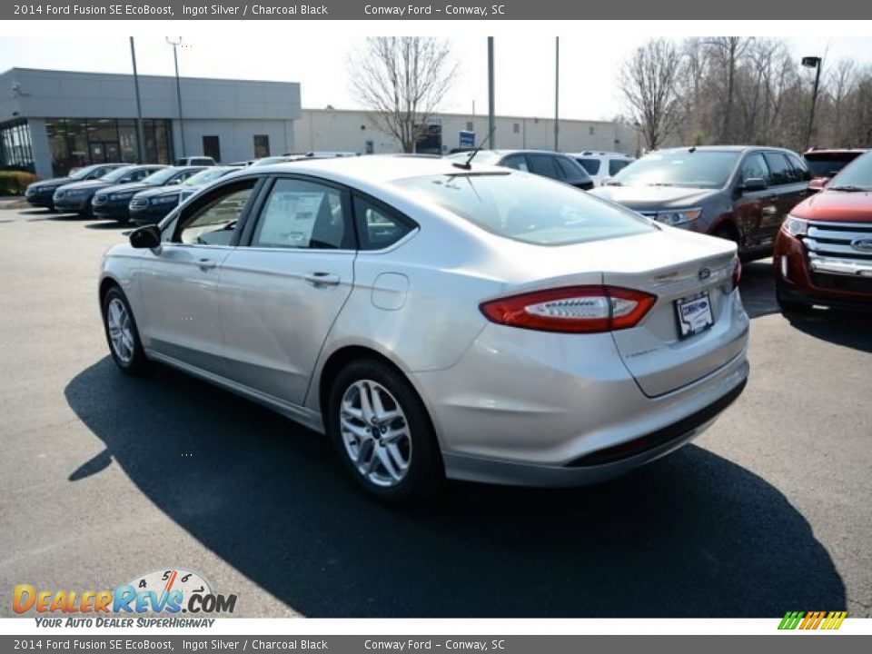 2014 Ford Fusion SE EcoBoost Ingot Silver / Charcoal Black Photo #6
