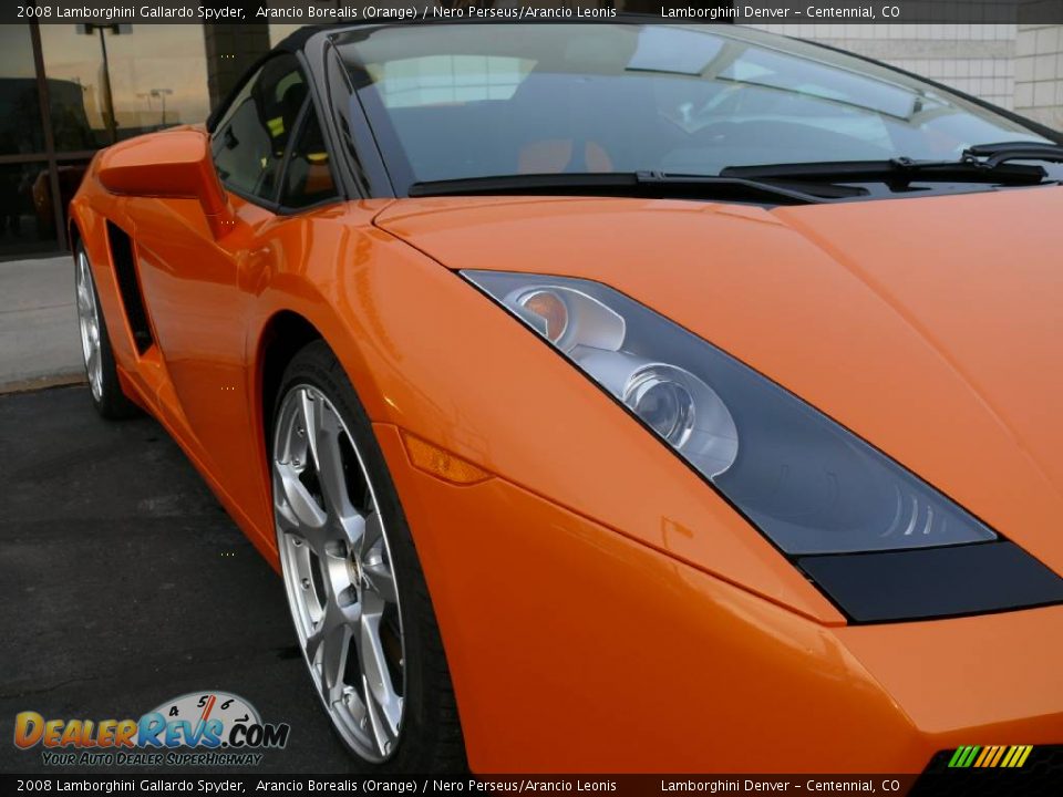 2008 Lamborghini Gallardo Spyder Arancio Borealis (Orange) / Nero Perseus/Arancio Leonis Photo #18