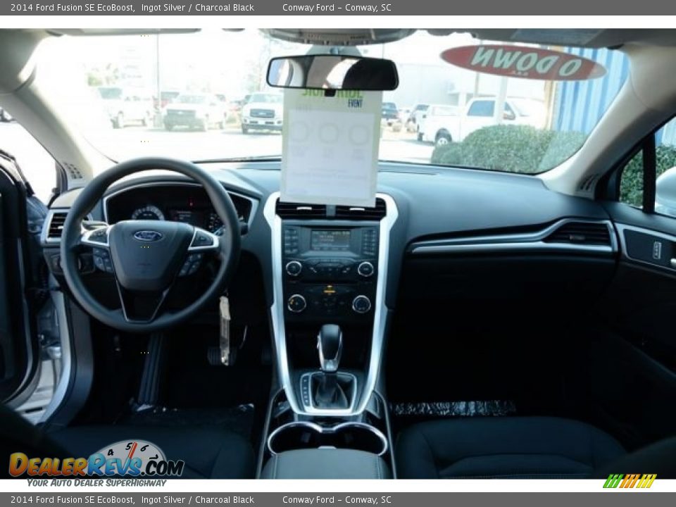 2014 Ford Fusion SE EcoBoost Ingot Silver / Charcoal Black Photo #12