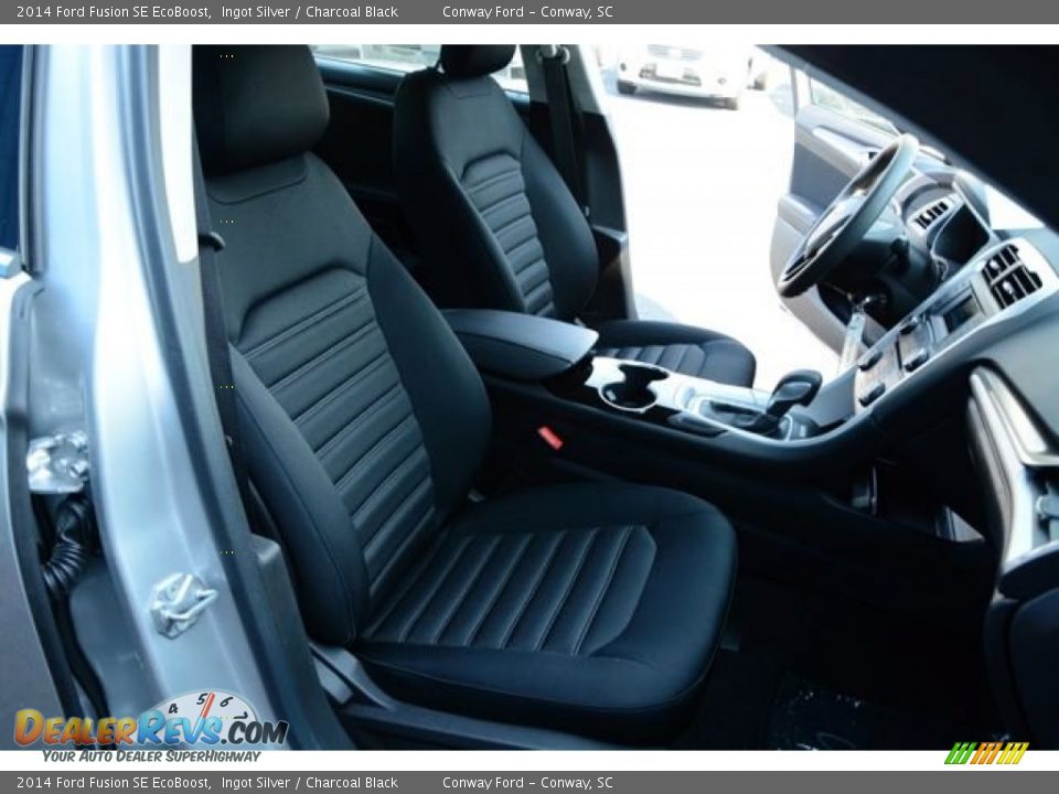 2014 Ford Fusion SE EcoBoost Ingot Silver / Charcoal Black Photo #15