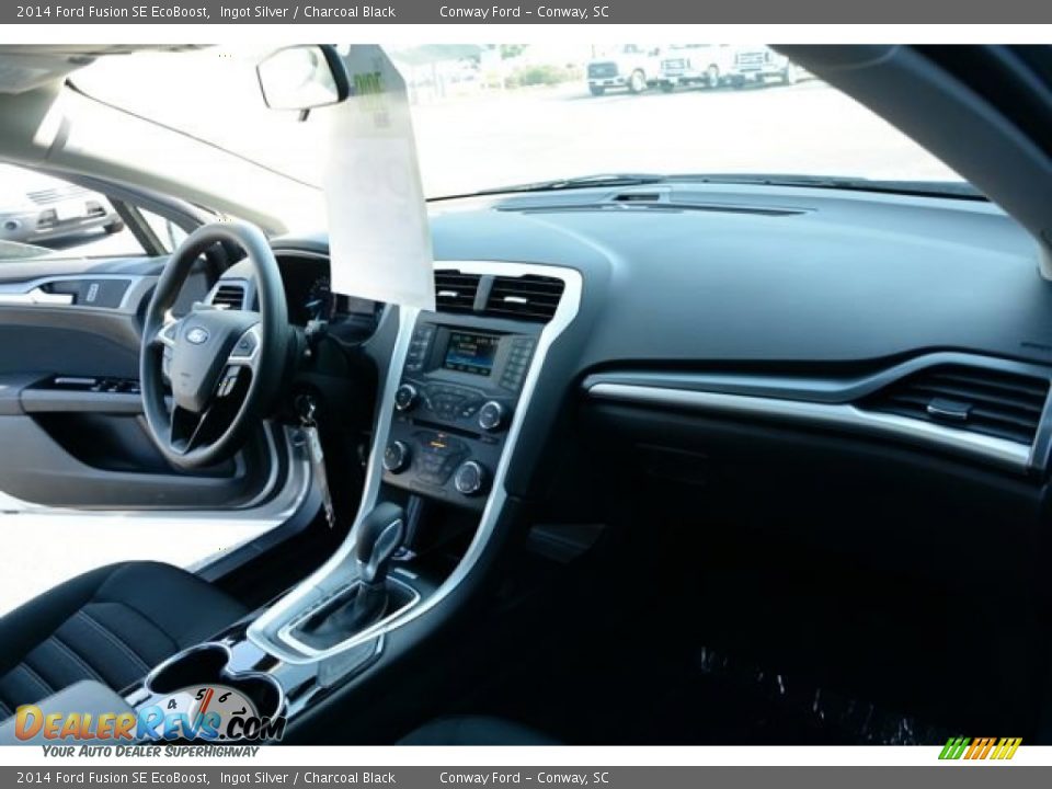 2014 Ford Fusion SE EcoBoost Ingot Silver / Charcoal Black Photo #16