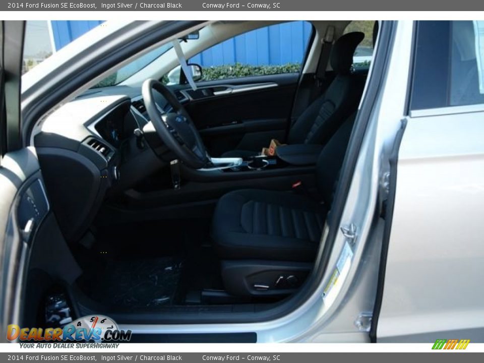 2014 Ford Fusion SE EcoBoost Ingot Silver / Charcoal Black Photo #17