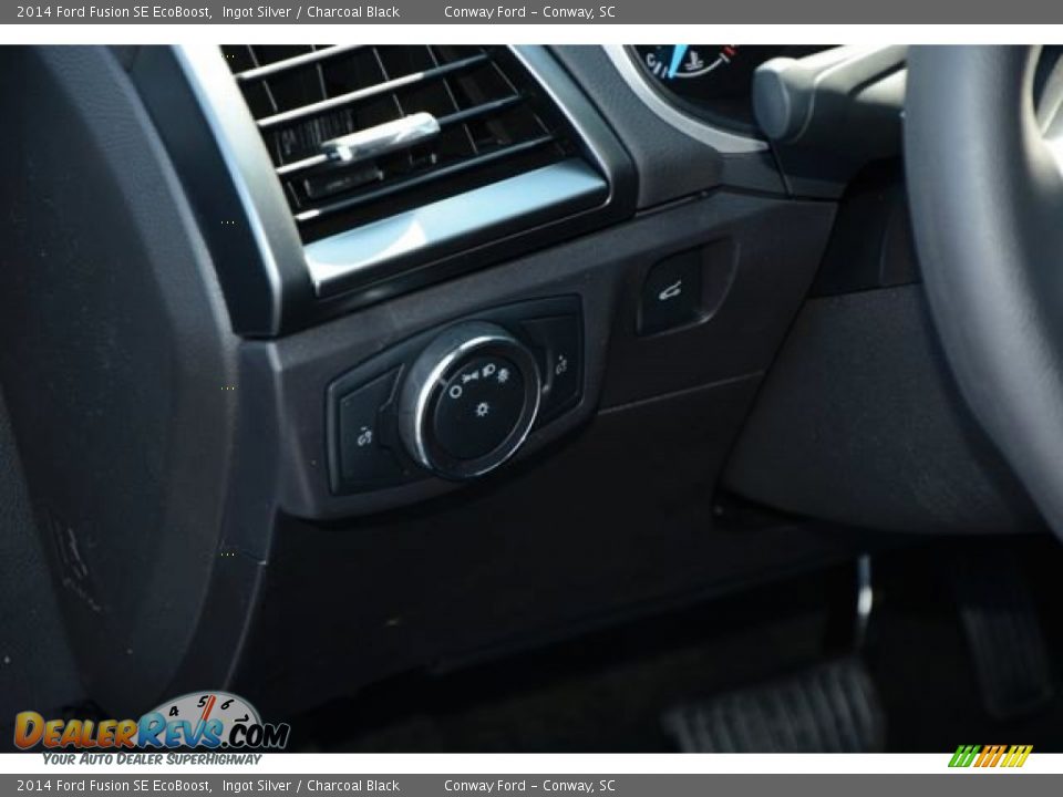 2014 Ford Fusion SE EcoBoost Ingot Silver / Charcoal Black Photo #20