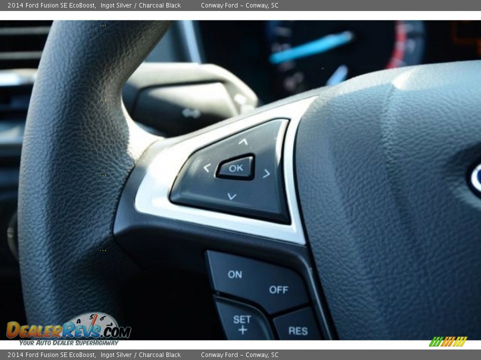 2014 Ford Fusion SE EcoBoost Ingot Silver / Charcoal Black Photo #22