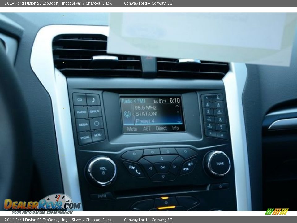 2014 Ford Fusion SE EcoBoost Ingot Silver / Charcoal Black Photo #26