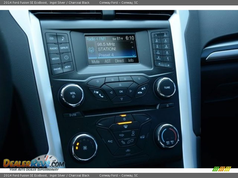 2014 Ford Fusion SE EcoBoost Ingot Silver / Charcoal Black Photo #27