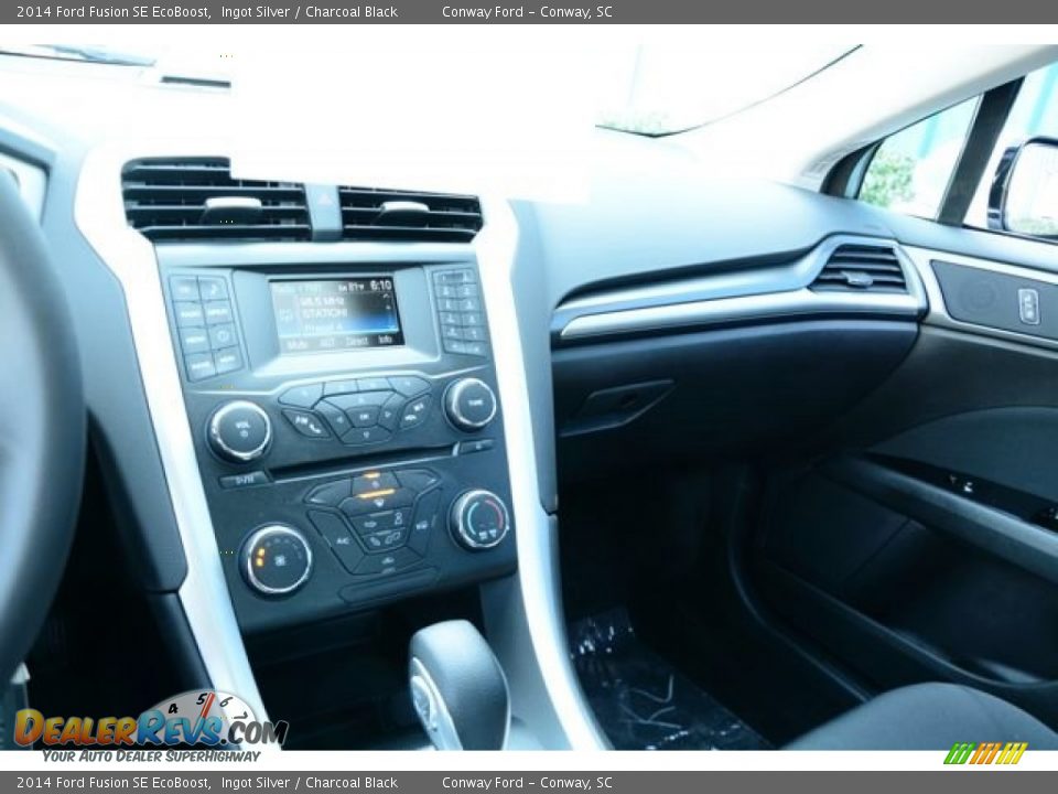 2014 Ford Fusion SE EcoBoost Ingot Silver / Charcoal Black Photo #29