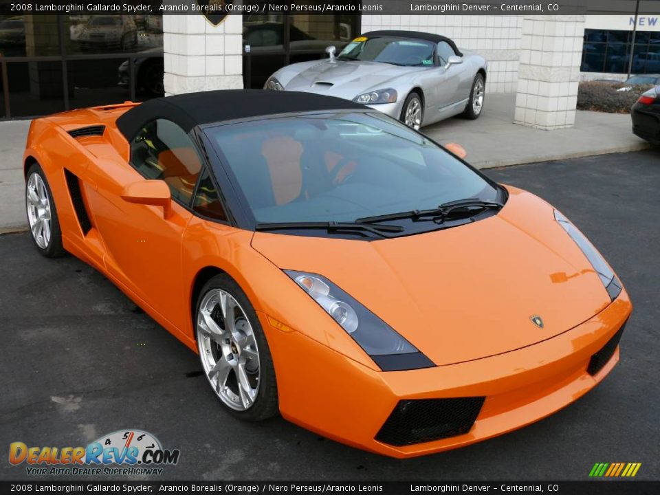 2008 Lamborghini Gallardo Spyder Arancio Borealis (Orange) / Nero Perseus/Arancio Leonis Photo #20