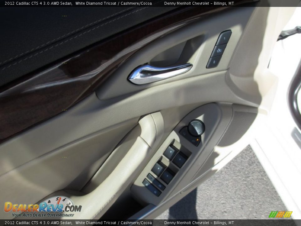 2012 Cadillac CTS 4 3.0 AWD Sedan White Diamond Tricoat / Cashmere/Cocoa Photo #14