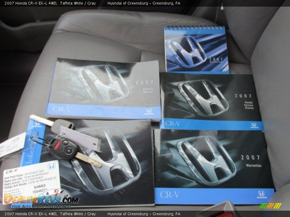 2007 Honda CR-V EX-L 4WD Taffeta White / Gray Photo #22