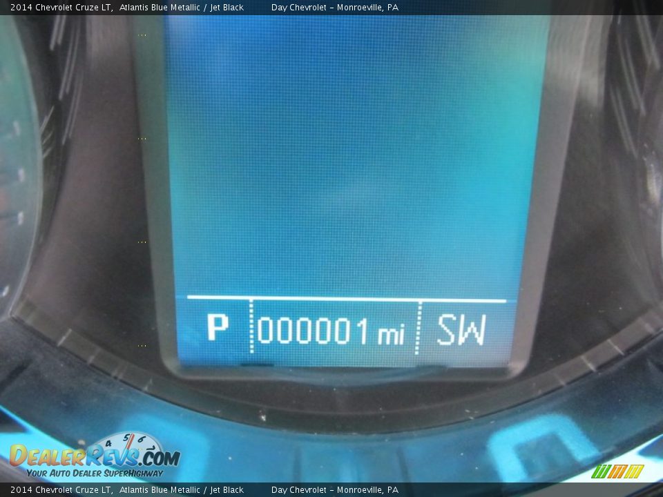 2014 Chevrolet Cruze LT Atlantis Blue Metallic / Jet Black Photo #19