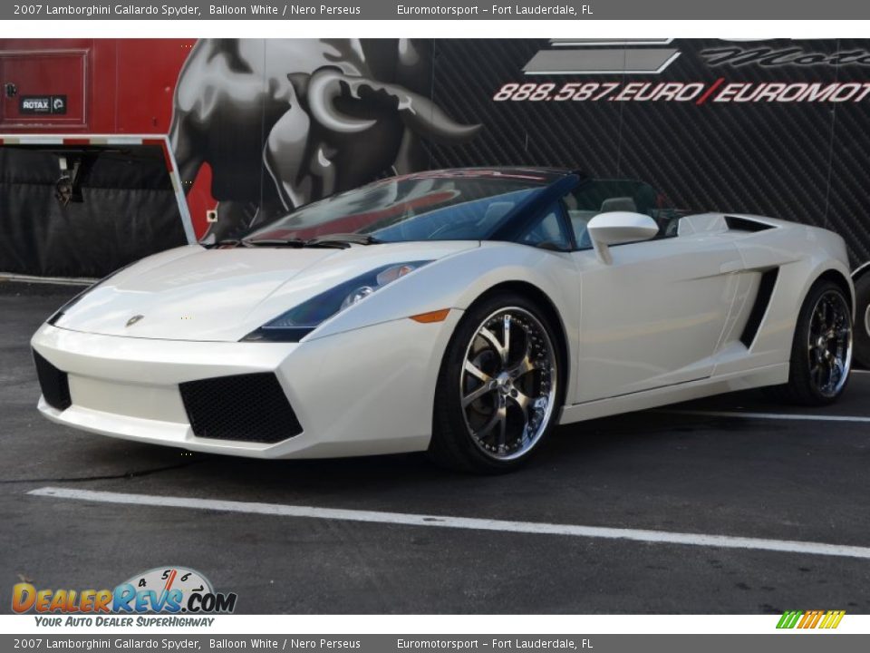 2007 Lamborghini Gallardo Spyder Balloon White / Nero Perseus Photo #8
