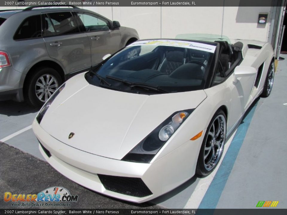 2007 Lamborghini Gallardo Spyder Balloon White / Nero Perseus Photo #39