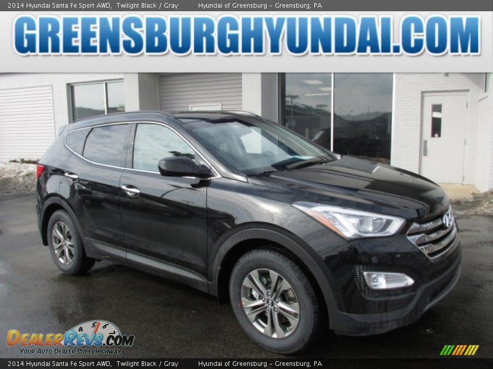 2014 Hyundai Santa Fe Sport AWD Twilight Black / Gray Photo #1