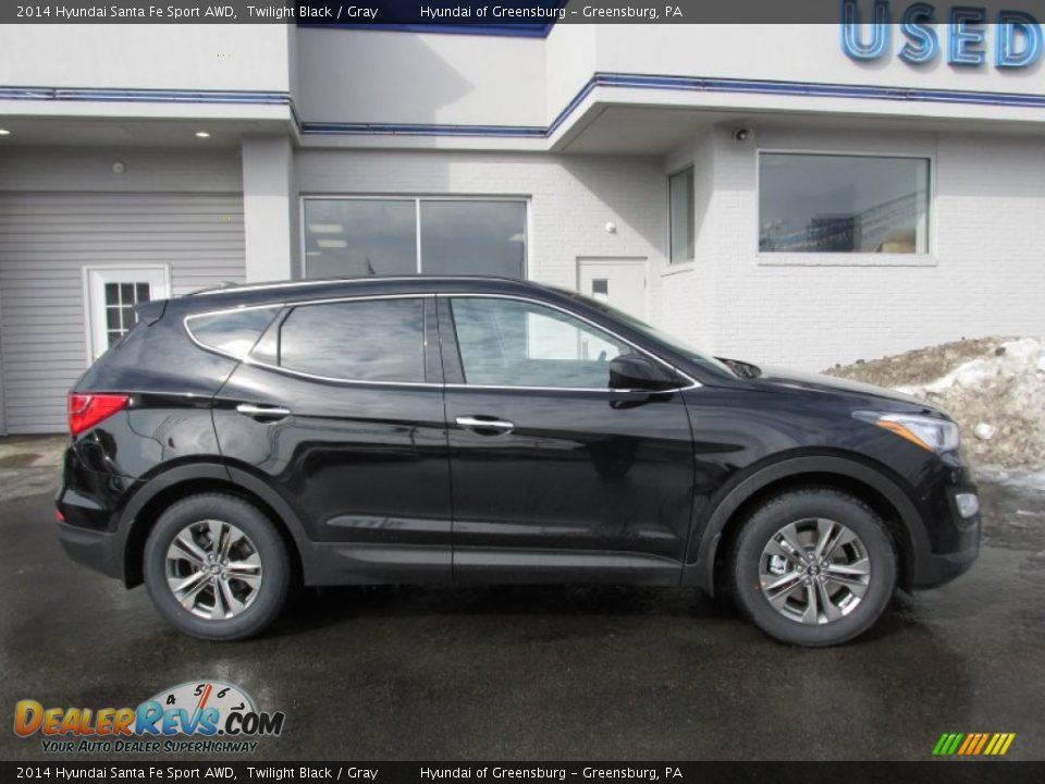 2014 Hyundai Santa Fe Sport AWD Twilight Black / Gray Photo #2