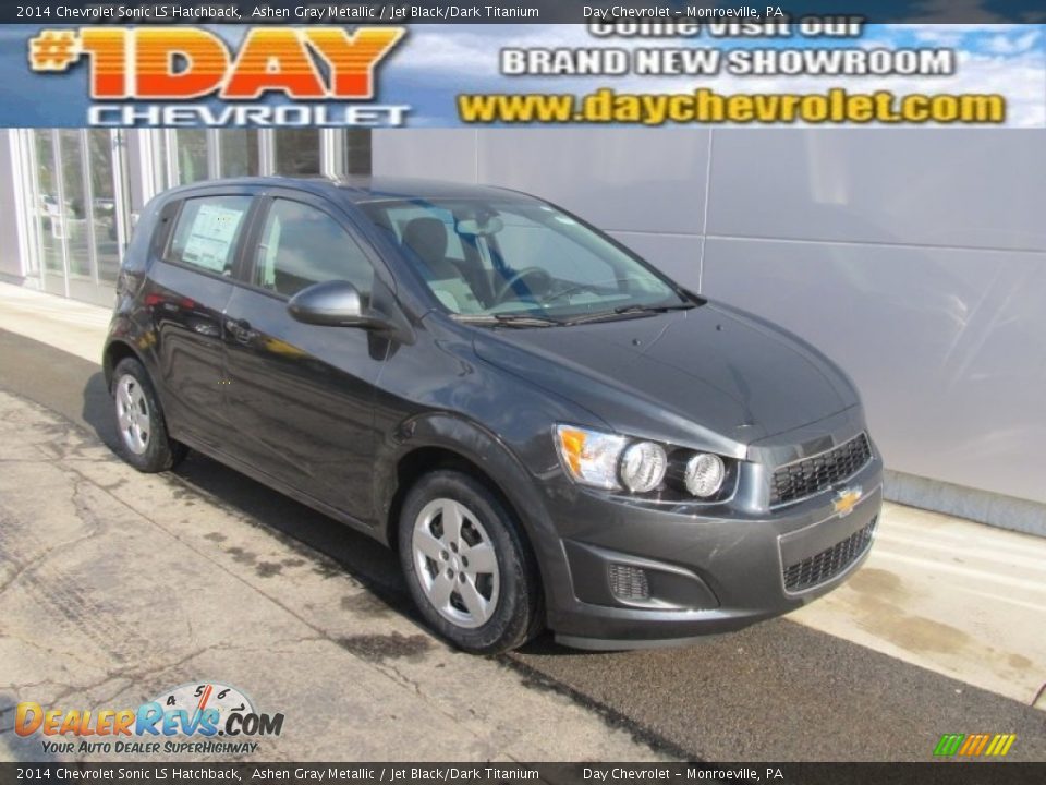 2014 Chevrolet Sonic LS Hatchback Ashen Gray Metallic / Jet Black/Dark Titanium Photo #1
