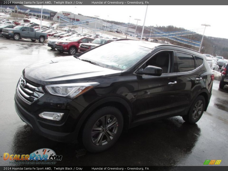 2014 Hyundai Santa Fe Sport AWD Twilight Black / Gray Photo #4