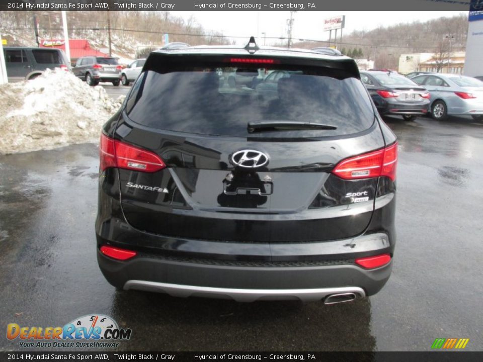 2014 Hyundai Santa Fe Sport AWD Twilight Black / Gray Photo #6