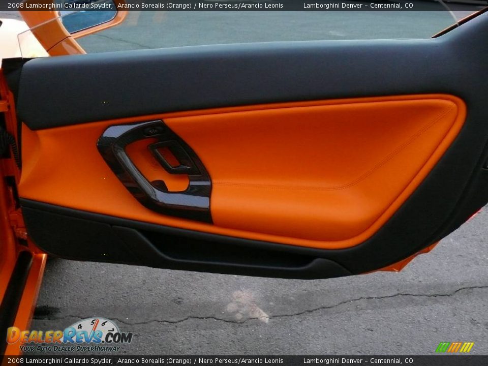 Nero Perseus/Arancio Leonis Interior - 2008 Lamborghini Gallardo Spyder Photo #28