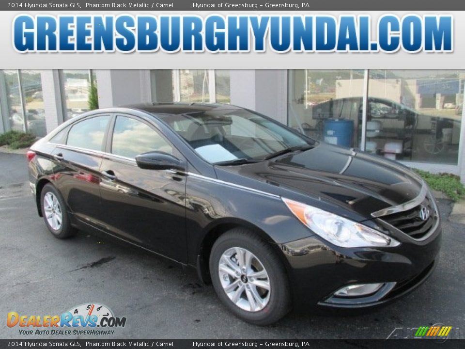 2014 Hyundai Sonata GLS Phantom Black Metallic / Camel Photo #1