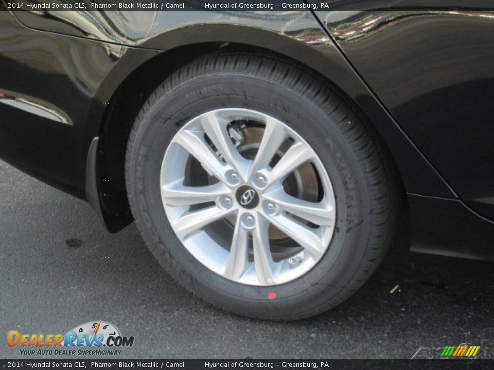 2014 Hyundai Sonata GLS Phantom Black Metallic / Camel Photo #3