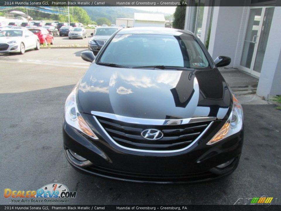 2014 Hyundai Sonata GLS Phantom Black Metallic / Camel Photo #4