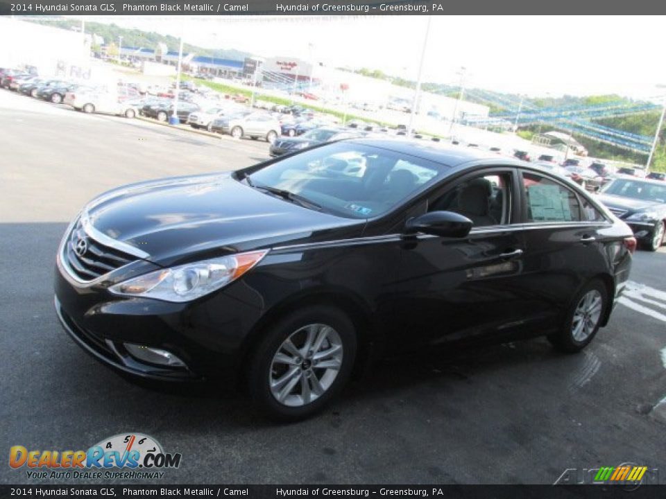 2014 Hyundai Sonata GLS Phantom Black Metallic / Camel Photo #5