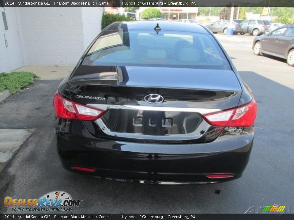 2014 Hyundai Sonata GLS Phantom Black Metallic / Camel Photo #6