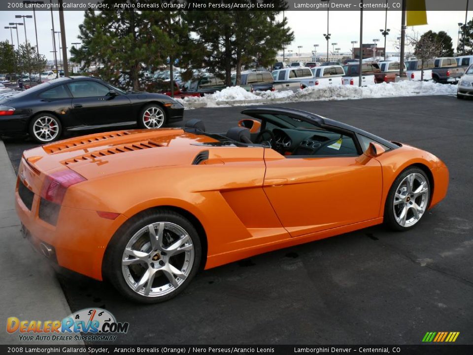 2008 Lamborghini Gallardo Spyder Arancio Borealis (Orange) / Nero Perseus/Arancio Leonis Photo #30