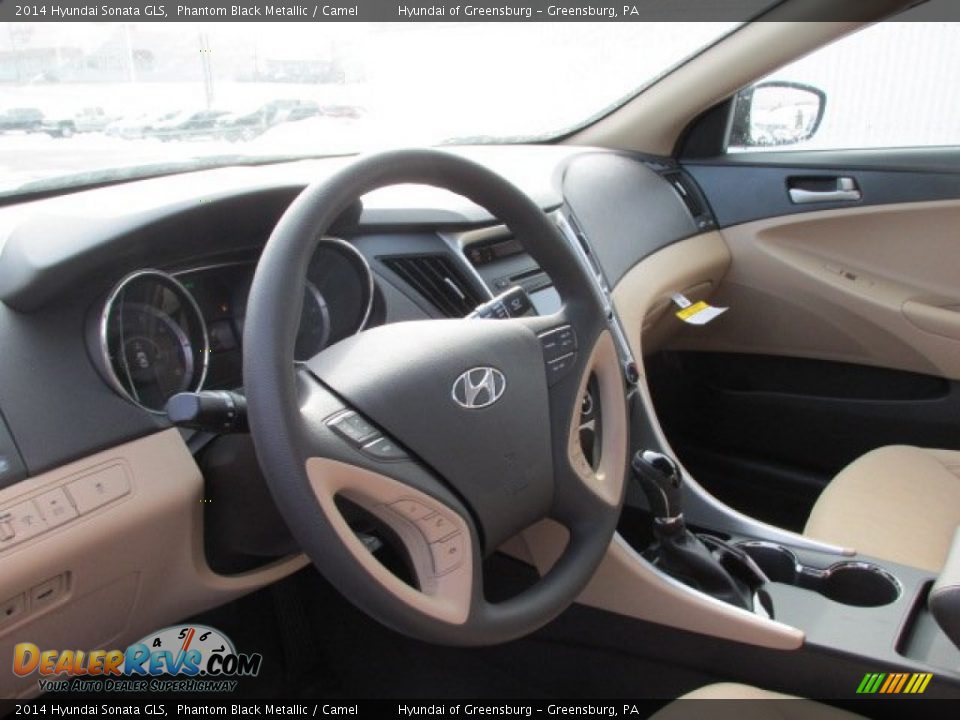 2014 Hyundai Sonata GLS Phantom Black Metallic / Camel Photo #8