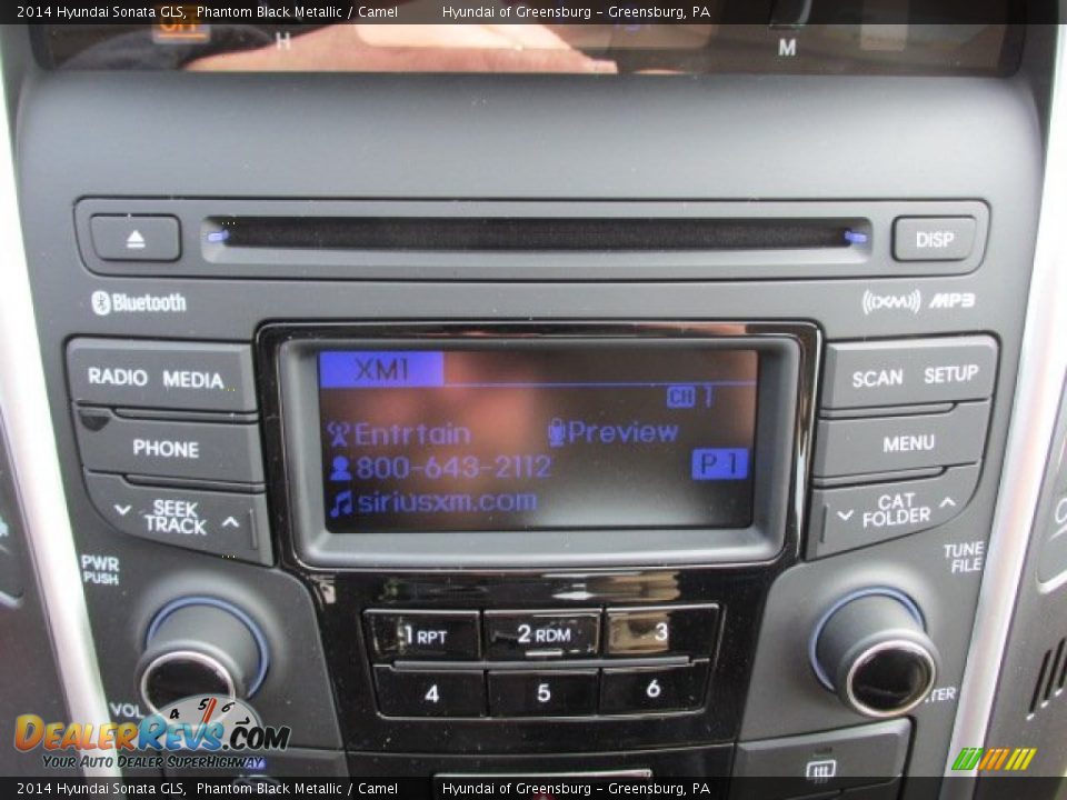 2014 Hyundai Sonata GLS Phantom Black Metallic / Camel Photo #13