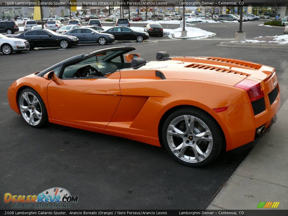 2008 Lamborghini Gallardo Spyder Arancio Borealis (Orange) / Nero Perseus/Arancio Leonis Photo #32