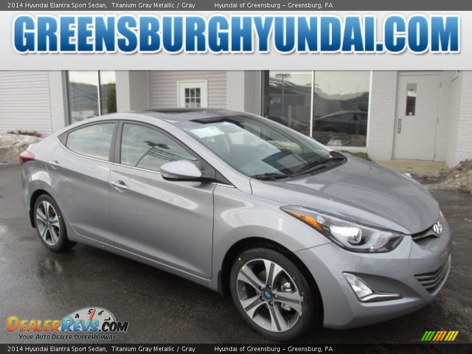 2014 Hyundai Elantra Sport Sedan Titanium Gray Metallic / Gray Photo #1
