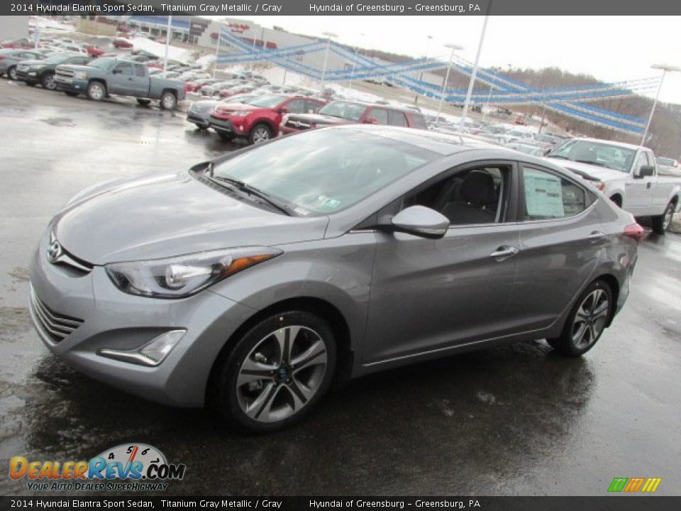 2014 Hyundai Elantra Sport Sedan Titanium Gray Metallic / Gray Photo #6