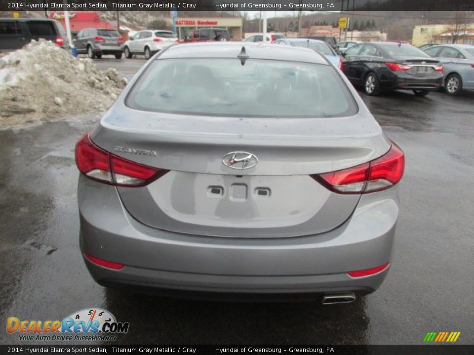 2014 Hyundai Elantra Sport Sedan Titanium Gray Metallic / Gray Photo #8