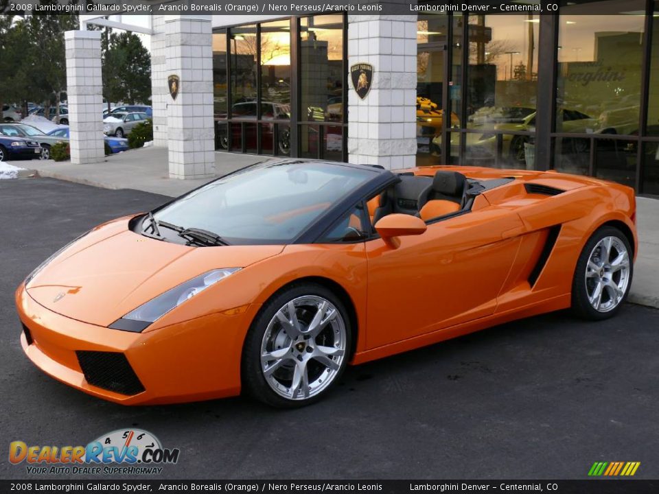 2008 Lamborghini Gallardo Spyder Arancio Borealis (Orange) / Nero Perseus/Arancio Leonis Photo #34