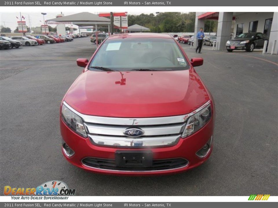2011 Ford Fusion SEL Red Candy Metallic / Medium Light Stone Photo #2