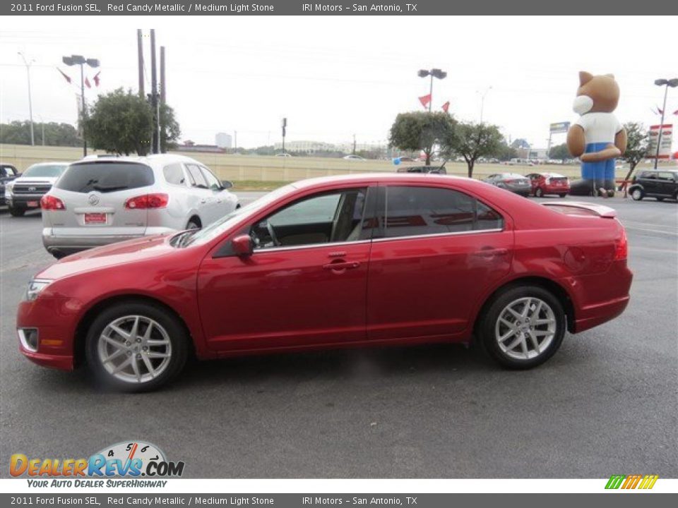2011 Ford Fusion SEL Red Candy Metallic / Medium Light Stone Photo #4