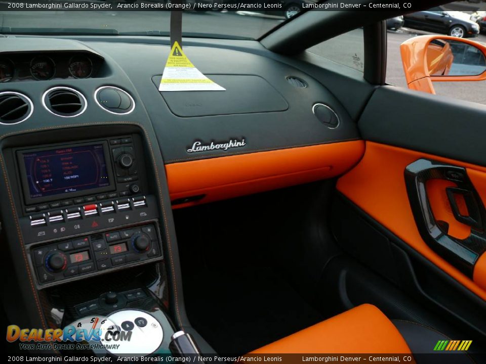 Nero Perseus/Arancio Leonis Interior - 2008 Lamborghini Gallardo Spyder Photo #38