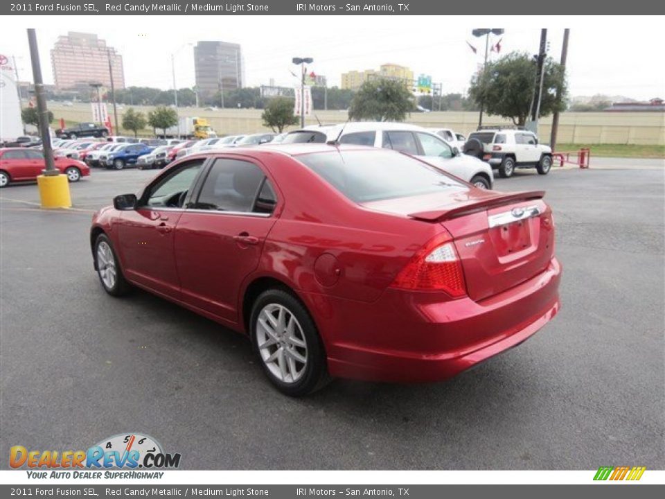 2011 Ford Fusion SEL Red Candy Metallic / Medium Light Stone Photo #5