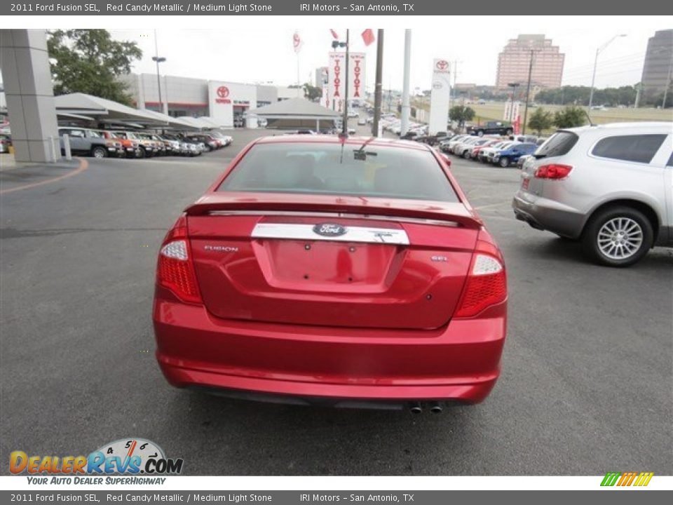 2011 Ford Fusion SEL Red Candy Metallic / Medium Light Stone Photo #6