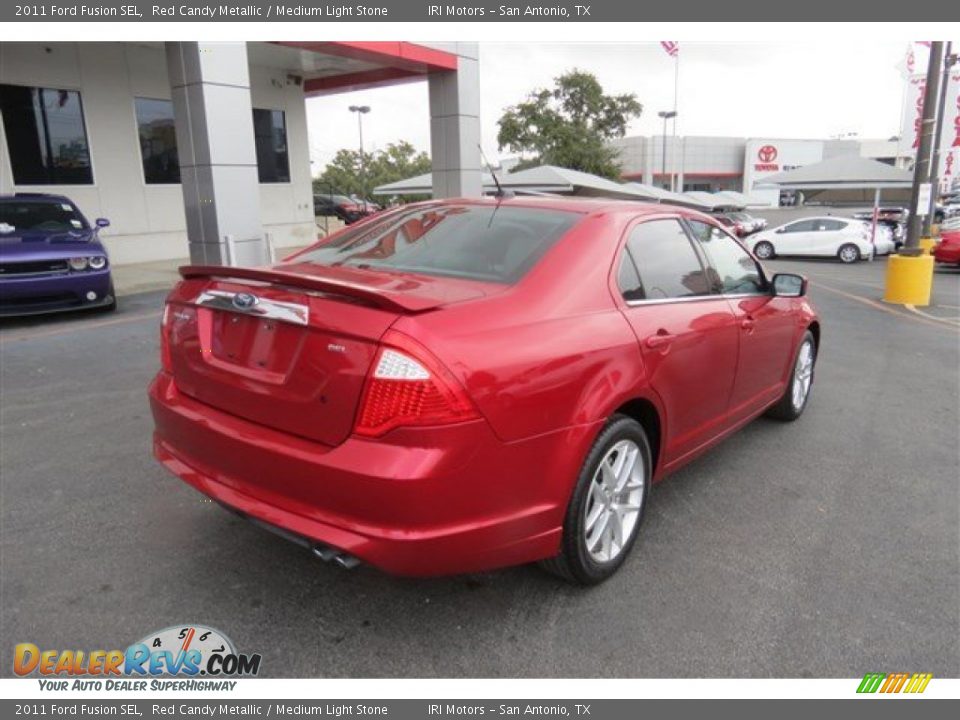 2011 Ford Fusion SEL Red Candy Metallic / Medium Light Stone Photo #7